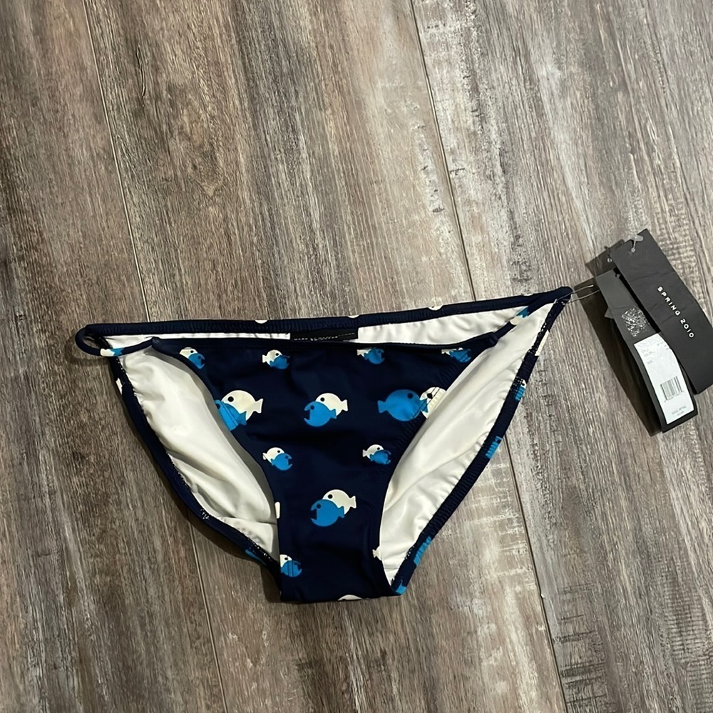 Marc Jacobs blue fish bikini bottom NEW